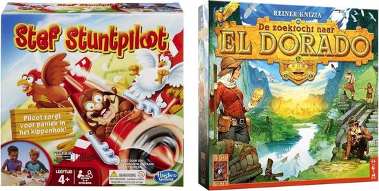 Afbeelding van het spel Spellenset - Bordspel - Stef Stuntpiloot & Party & De Zoektocht naar El Dorado