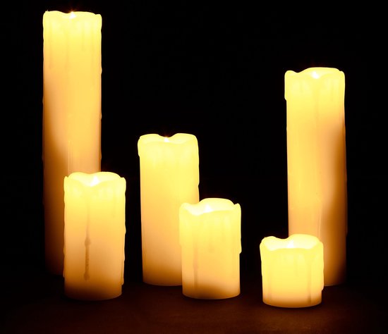 Bougies 6 Pièces LED Bougies Électriques Sans Flamme Lampe
