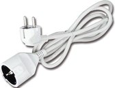 Verlengsnoer - Aigi Gamon - 3680W - 1 Stopcontact - 5 Meter - Wit | Nederland - BES LED