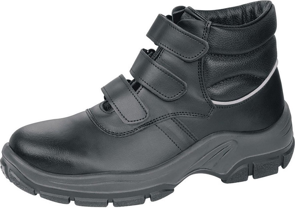 Abeba 1655 S3 werkschoenen hoog model dames heren zwart met stalen neus bol