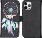 iMoshion Design Softcase Book Case iPhone 12, iPhone 12 Pro hoesje - Dreamcatcher