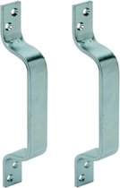 10x Handgrepen / meubelgrepen staal verzinkt - 15 cm - handvatten voor meubels / schuifdeuren / kasten / lades - deurgrepen