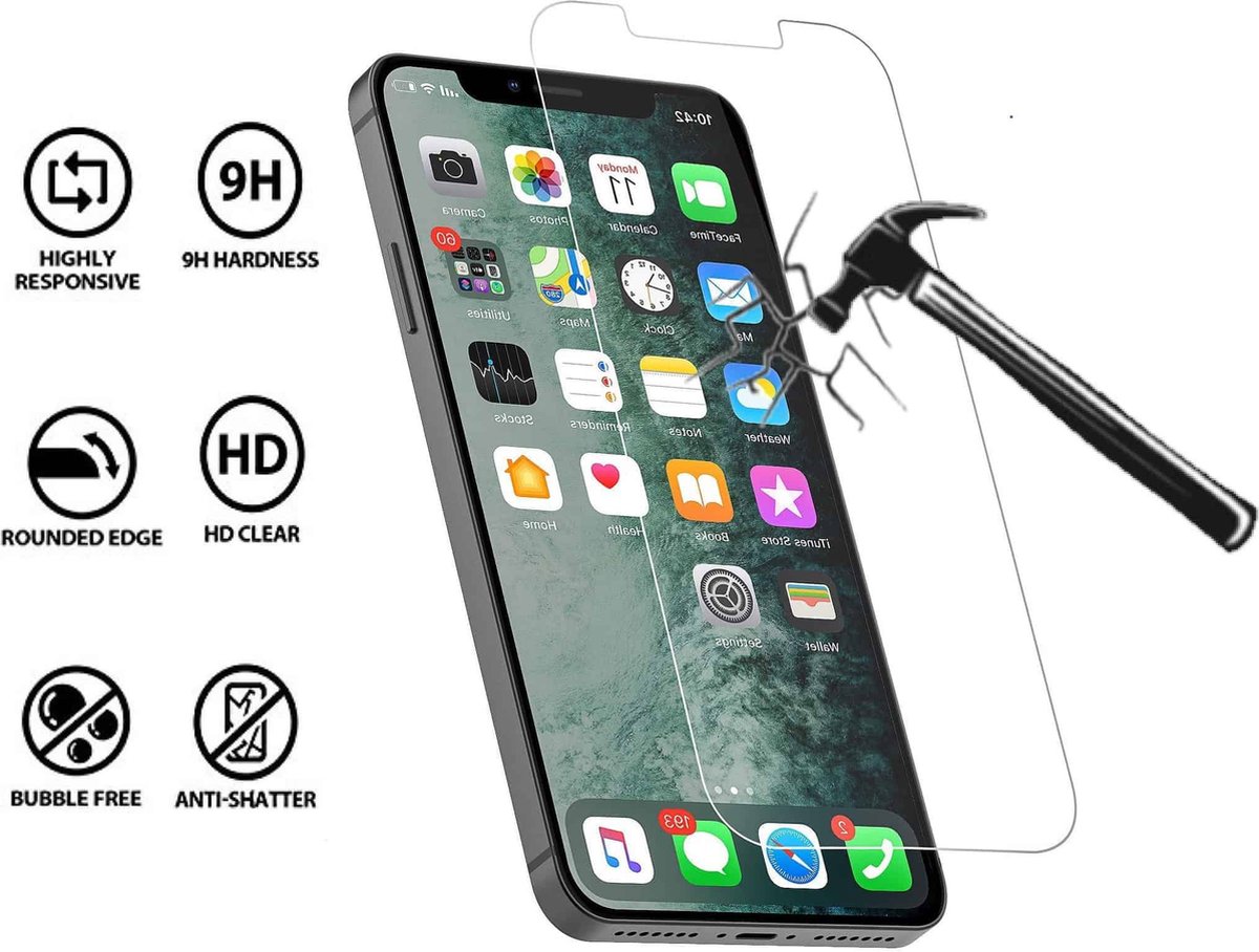 Fonu screen protector Geschikt voor iPhone 12 Pro en 12