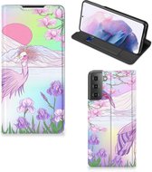 Telefoonhoesje Samsung Galaxy S21 Plus Wallet Bookcase Vogel