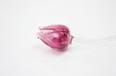 Bloem Glas Tulp Roze | luxe cadeau | Tulpen van glas | Kunstbloemen