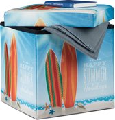 relaxdays zitkist met opbergruimte - kruk - opvouwbare hocker - opslagruimte - 38x38x38 cm B