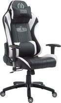CLP Shift Bureaustoel - Kunstleer zwart/wit zonder voetensteun