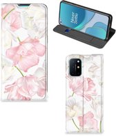 Stand Case Hoesje Cadeau voor Mama OnePlus 8T Smart Cover Mooie Bloemen