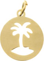 Stainless Steel Bedel Palmboom (16 x 13 mm) Goud (5 Stuks)