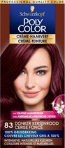 Poly Color Creme Haarverf 83 - Donker Kersenrood - 1 stuk
