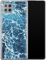 Samsung Galaxy A42 hoesje siliconen - Oceaan - Soft Case Telefoonhoesje - Natuur - Blauw