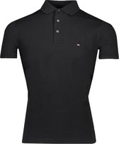 Tommy Hilfiger Polo Zwart Getailleerd - Maat M - Mannen - Never out of stock Collectie - Katoen