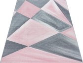 Modern, laagpolig vloerkleed Beta - roze - 160x230 cm