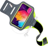 Mobiparts Comfort Fit Sport Armband Samsung Galaxy A40 (2019) Neon Groen