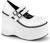 DemoniaCult - KERA-08 Plateau Sandaal - US 10 - 40 Shoes - Wit