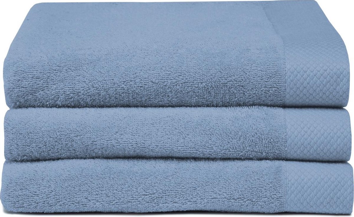Seahorse Pure handdoeken 60x110 cm - Set van 5 - Denim