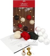 Kerstballen, d: 6 cm, , 6stuks