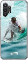 6F hoesje - geschikt voor Samsung Galaxy A32 5G -  Transparant TPU Case - Boy Surfing #ffffff