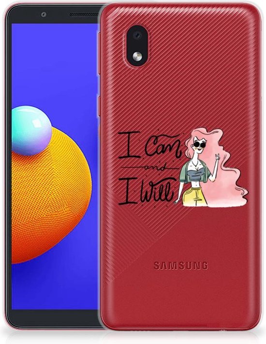 Telefoon Hoesje Samsung Galaxy A01 Core Hoesje met Tekst i Can | bol.com