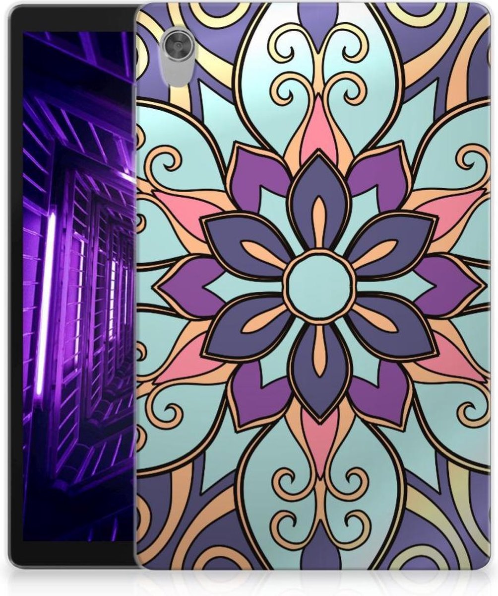 Lenovo Tab M10 HD (2de generatie) Siliconen Hoesje Purple Flower