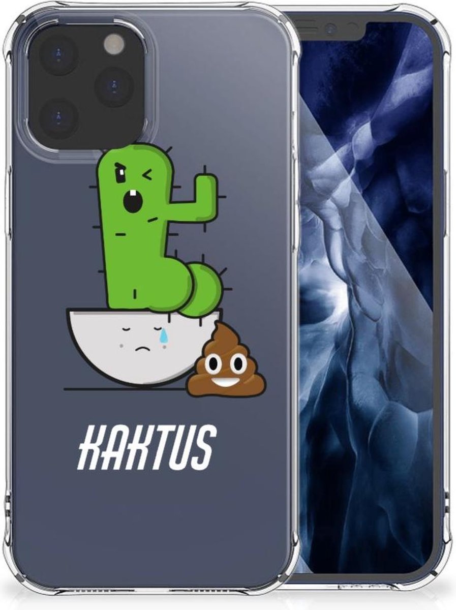 iPhone 12 Pro Max Stevig Bumper Hoesje Cactus Poo