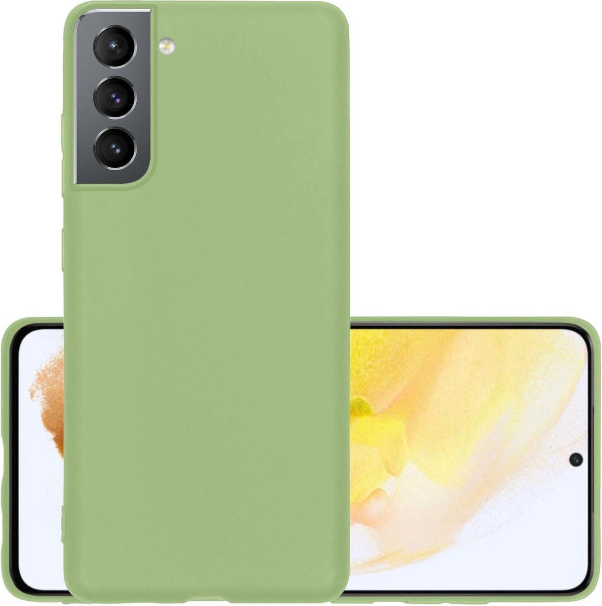 Hoesje - Geschikt voor Samsung Galaxy S21 Plus - Sterk & Shockproof - Hoes Cover - Siliconen Case - Groen
