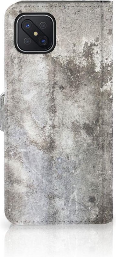 Case Cover pour OPPO Reno4 Z Portefeuille Béton
