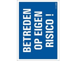 Pickup bord 23x33 cm Combinatie - Betreden op eigen risico