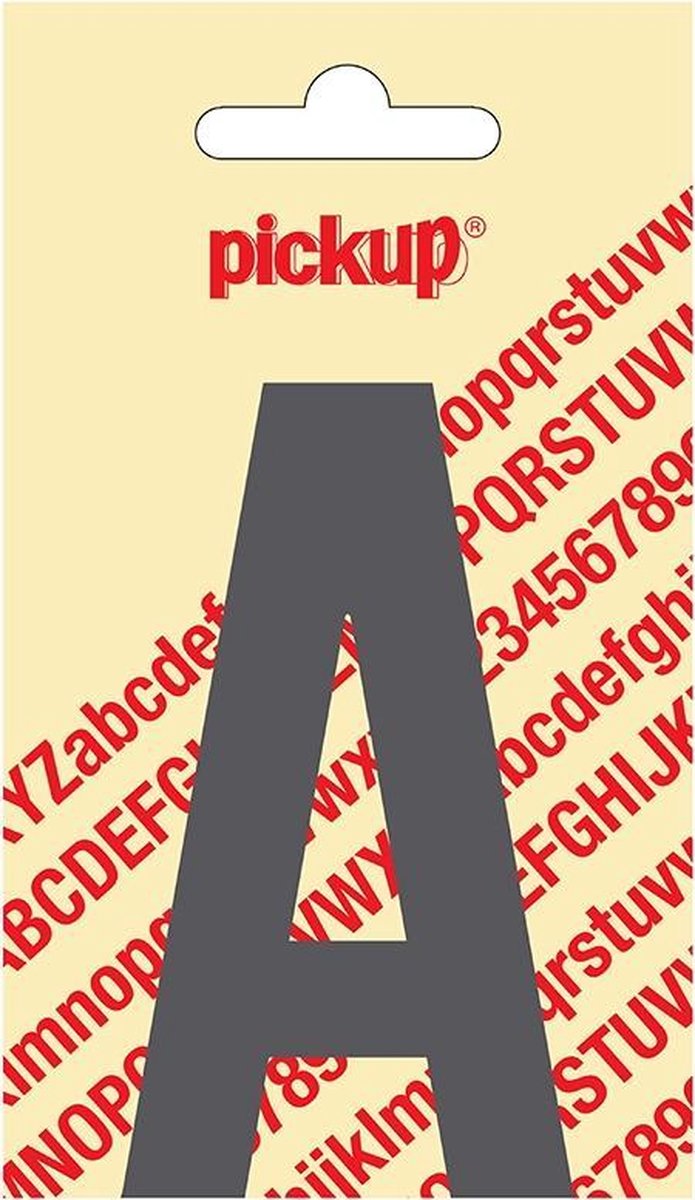 Pickup plakletter Nobel 90 mm grijs A