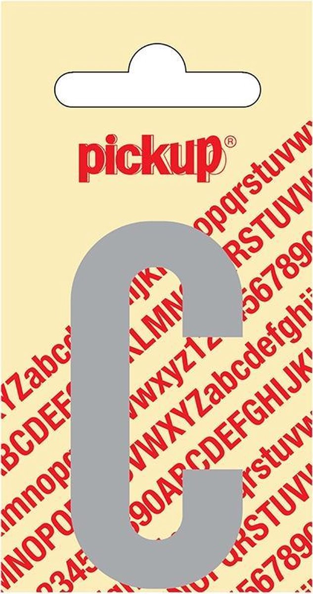 Pickup plakletter Nobel 60 mm - lichtgrijs C