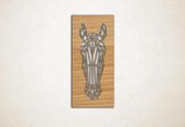 Line Art - Paard vierkant - M - 90x41cm - Eiken - geometrische wanddecoratie