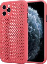 Shieldcase siliconen hoesje met gaatjes geschikt voor Apple iPhone 11 Pro Max - rood