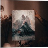 Acrylglas –Witte Prieel in Berglandschap – 100x150 (Wanddecoratie op Acrylglas)