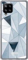 6F hoesje - geschikt voor Samsung Galaxy A42 -  Transparant TPU Case - Mirrored Polygon #ffffff
