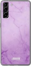 6F hoesje - geschikt voor Samsung Galaxy S21 -  Transparant TPU Case - Lilac Marble #ffffff