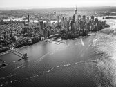 Schilderij New York Skyline zwart wit 120 x 80 - Pixello - Canvas - Schilderijen op canvas - Unieke canvaskunst designs
