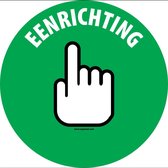 Eenrichting vloersticker, groen 100 mm