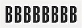 Letter stickers alfabet - 20 kaarten - zwart wit teksthoogte 50 mm Letter B