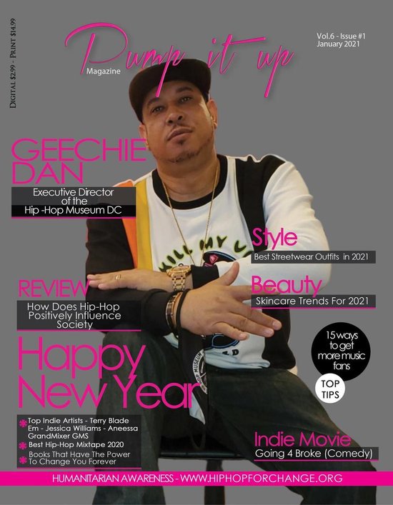 Pump it up Magazine - Geechie Dan - Hip-Hop Museum's Executi ... - cover