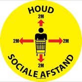 Houd sociale afstand vloersticker 300 mm