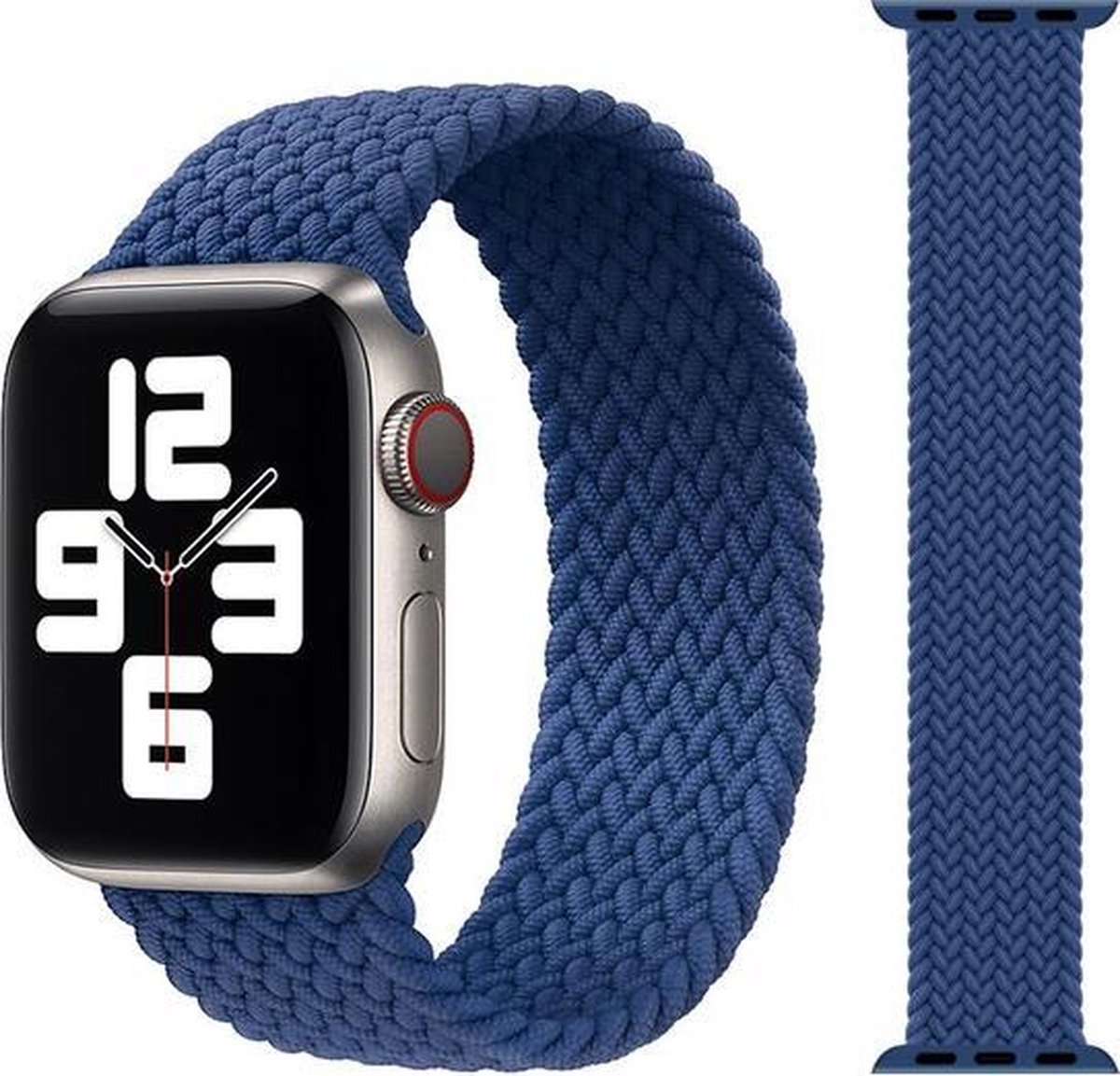 Gevlochten solo band - atlantische blauw - Geschikt voor Apple Watch |  bol.com