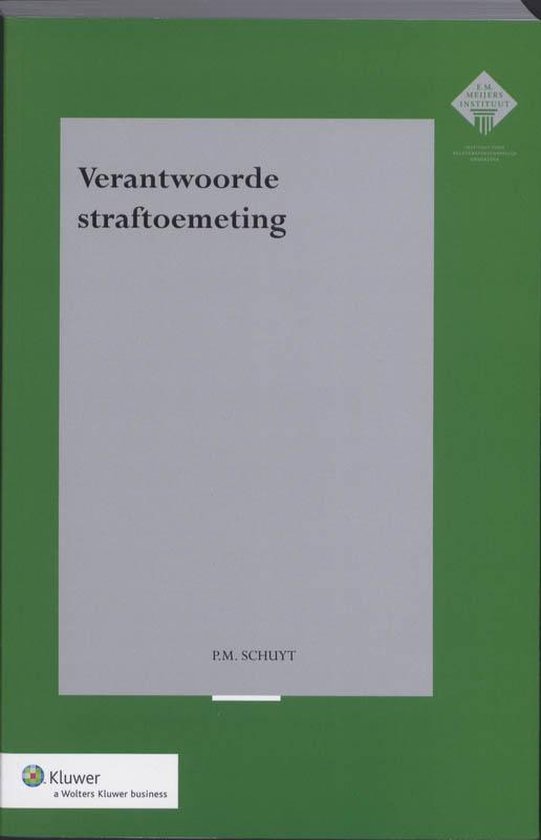 Verantwoorde straftoemeting - cover