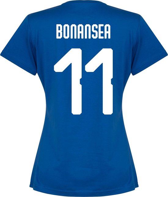 Italië Team Bonansea 11 T-shirt - Blauw - Dames - XXL