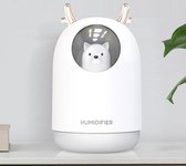 Hummi Care Bear (wit) - Geur Verspreider - USB Humidifier - Luchtreiniger - Luchtbevochtiger - Aromatherapie - Diffuser Aromatherapie - Led Verlichting - Diffuser - Diffuser Aroma