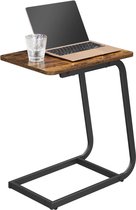 ACAZA Bijzettafel - Zwart en vintage bruin - 50 x 35 x 62 cm (L x B x H) - Bedtafeltje - Laptoptafel - Bijzettafel - Nachtkastje - Laptop Tafel - Laptoptafel - Bijzettafel Bank