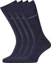 HUGO BOSS Cotton Uni (2-pack) - herensokken katoen - navy blauw -  Maat: 43-46