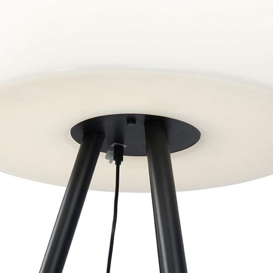 QAZQA virginia - Design Dimbare LED Tripod | driepoot vloerlamp | Staande Lamp met Dimmer met Solar | Zonne energie - 1 lichts - H 135 cm - Zwart - Buitenverlichting - QAZQA