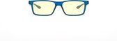 GUNNAR Gaming- en Computerbril - Kids - Cruz (Leeftijd 12+), Navy Frame, Amber Tint - Blauw Licht Bril, Beeldschermbril, Blue Light Glasses, Leesbril, UV Filter