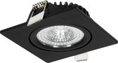 LED inbouwspot Zwart - Dimbaar - 5 Watt - 2700K Extra Warm Wit - IP44 (Stof en spatwaterdicht) - Inbouwdiepte 23 mm