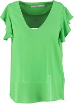 Aaiko groen polyester stretch blouse shirt - Maat L